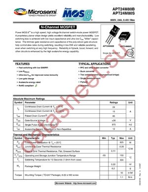 APT24M80B datasheet  